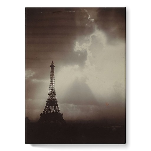 The Eiffel Tower in the setting sun (stretched canvas)