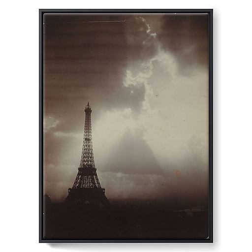 The Eiffel Tower in the setting sun (framed canvas)