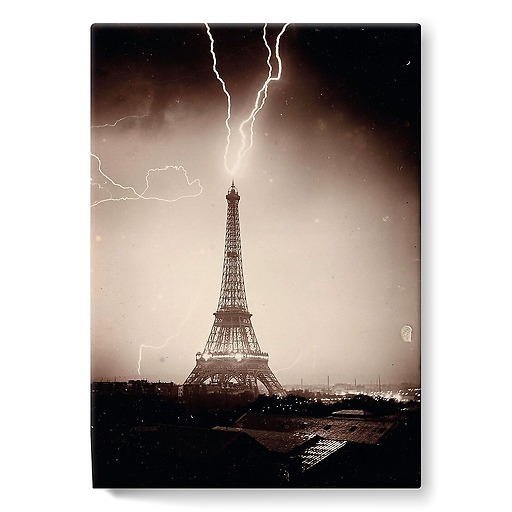 The Eiffel Tower struck by lightning II/II (stretched canvas)
