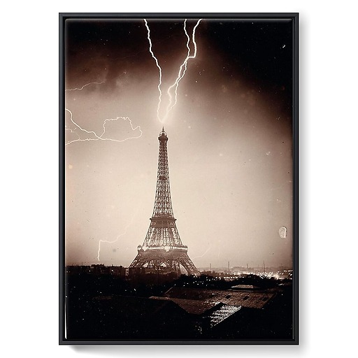 The Eiffel Tower struck by lightning II/II (framed canvas)