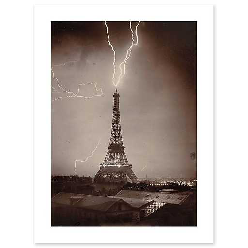 The Eiffel Tower struck by lightning I/II (canvas without frame)