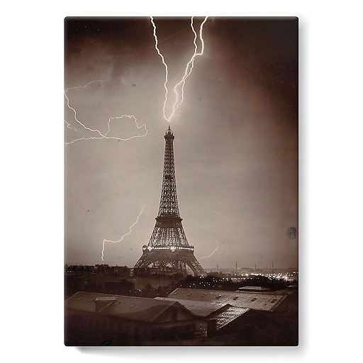 The Eiffel Tower struck by lightning I/II (stretched canvas)