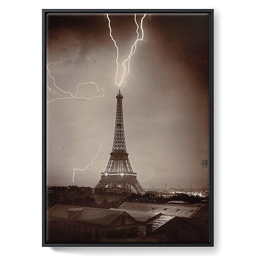 The Eiffel Tower struck by lightning I/II (framed canvas)