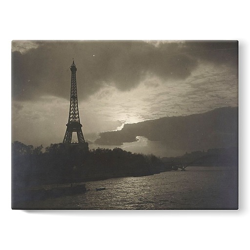 The Eiffel Tower at night (stretched canvas)