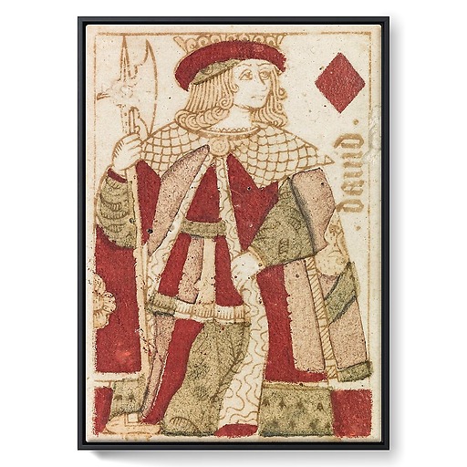 Playing cards: king of diamonds (framed canvas)