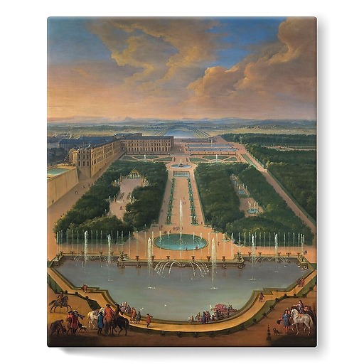 Vue du château de Versailles depuis le Bassin du Dragon et de Neptune (toiles sur châssis)