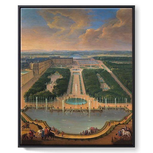 Vue du château de Versailles depuis le Bassin du Dragon et de Neptune (toiles encadrées)