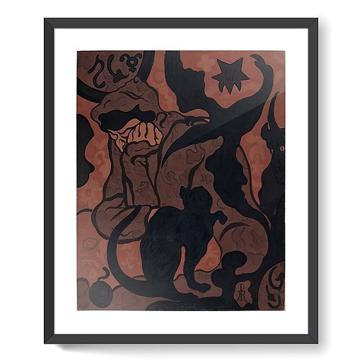 The Witch and the Cat (framed art prints)