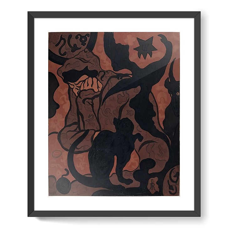 La Sorcière et le Chat (affiches d'art encadrées)