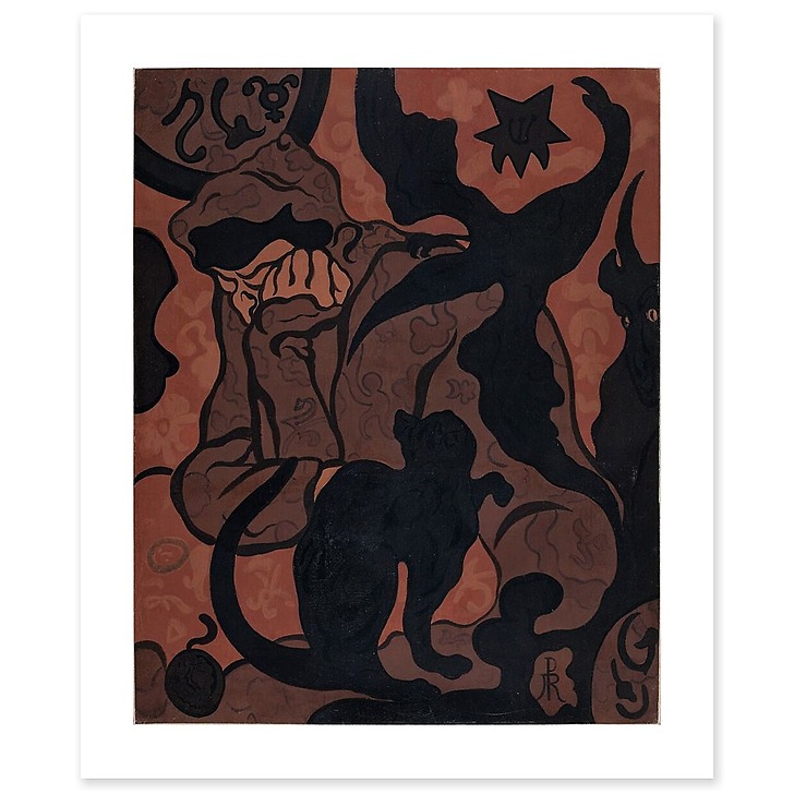 The Witch and the Cat (canvas without frame)