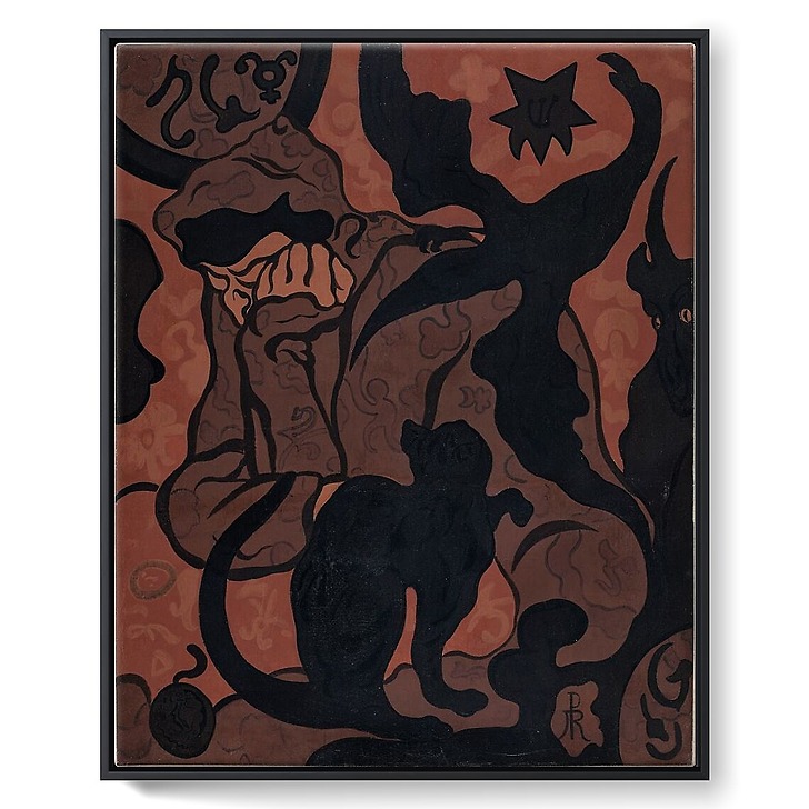 La Sorcière et le Chat (toiles encadrées)