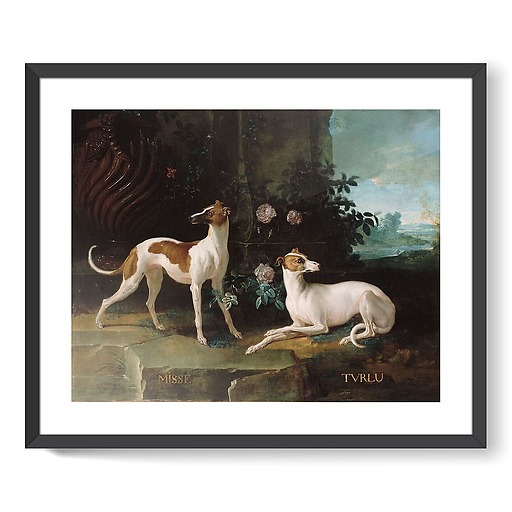 Misse and Turlu, two greyhounds of Louis XV (framed art prints)