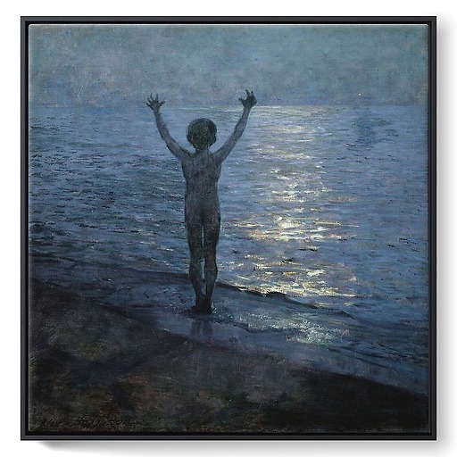 Child by the Sea (framed canvas)