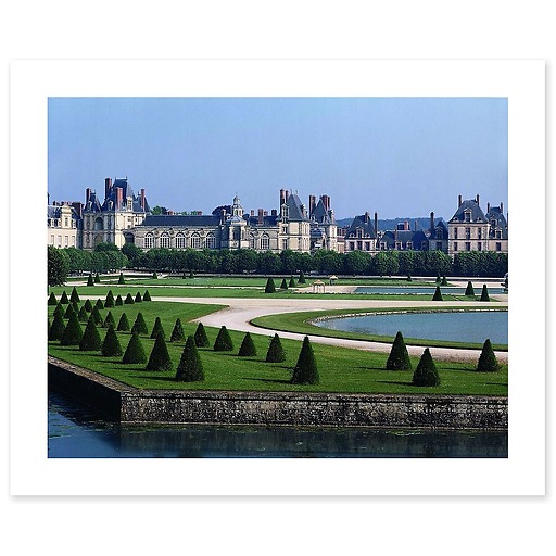 Fontainebleau, facades overlooking the large flowerbed (art prints)