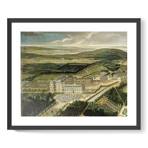 Perspective view of Royal castle and gardens of Saint Cloud near Paris in 1700 (framed art prints)