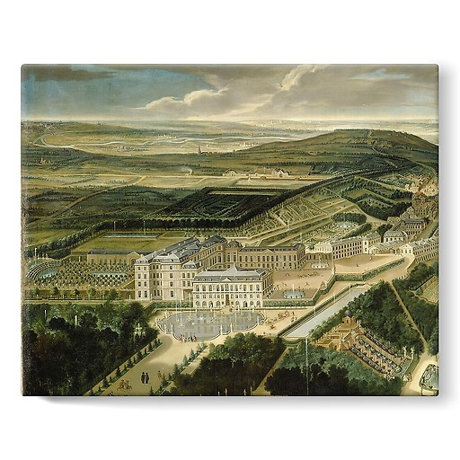 Perspective view of Royal castle and gardens of Saint Cloud near Paris in 1700 (stretched canvas)
