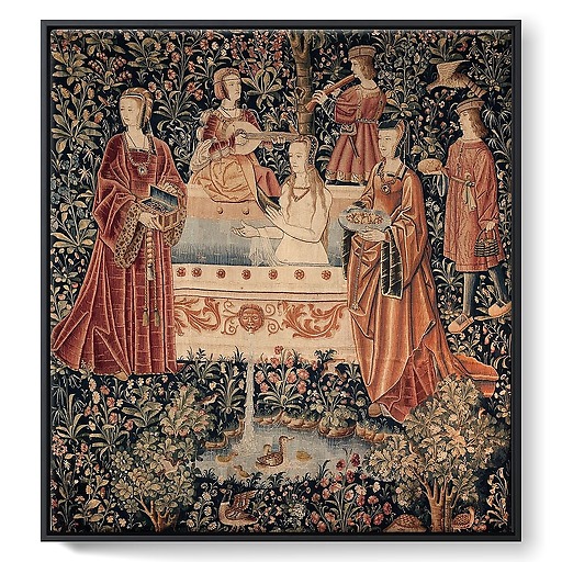 The hanging of the Lord's Life: The Bath (framed canvas)