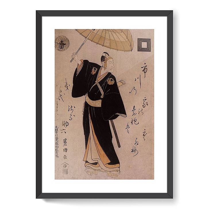 Acteur de kabuki ; l'acteur Ichikawa Danjûrô VI, dans le rôle de Sukeroku (affiches d'art encadrées)