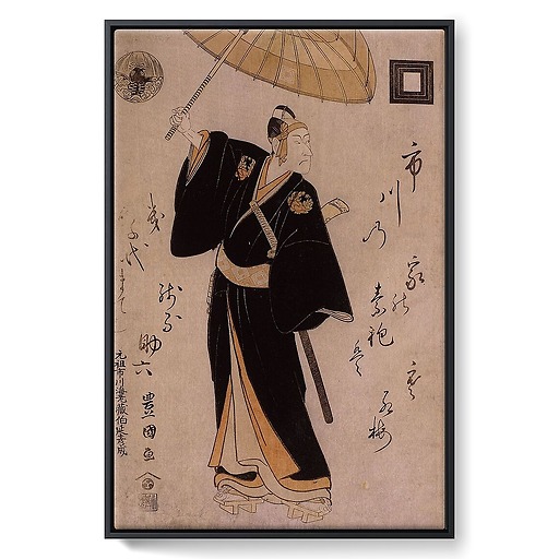 Kabuki actor; actor Ichikawa Danjûrô VI, as Sukeroku (framed canvas)