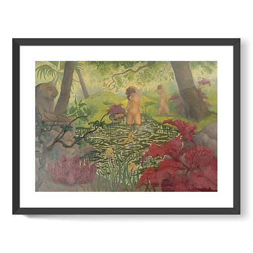The Bathing Place or Lotus (framed art prints)