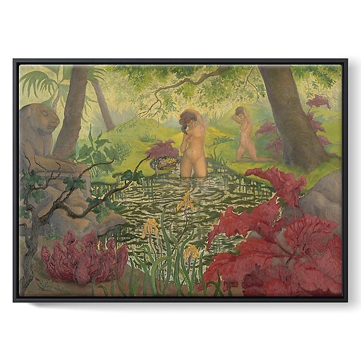 The Bathing Place or Lotus (framed canvas)