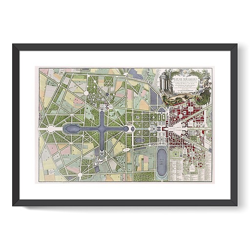 Map of Versailles, the small park and its outbuildings (framed art prints)