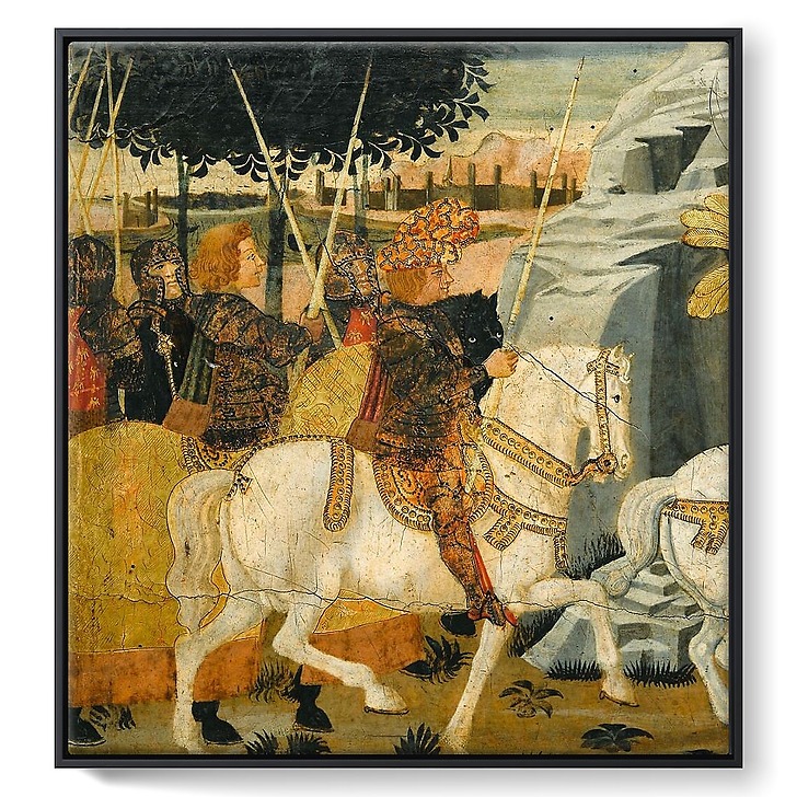 Cavalry battle under the walls of Troy I/II (framed canvas)