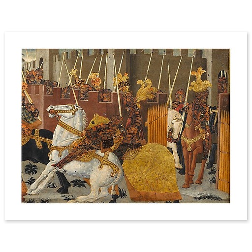 Panneau de cassone : combat de cavalerie sous les murs de Troie II/II (affiches d'art)