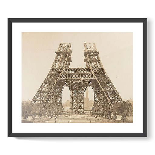 Tour Eiffel : montage des piliers au-dessus du pilier du 1er étage (affiches d'art encadrées)