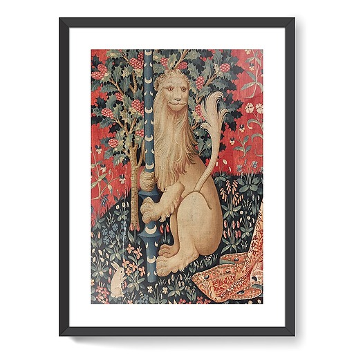 Tapestry of the Lady with Unicorn: Hearing (framed art prints)