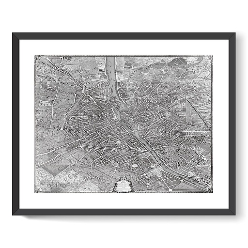 Map of Paris, known as Turgot's map (framed art prints)