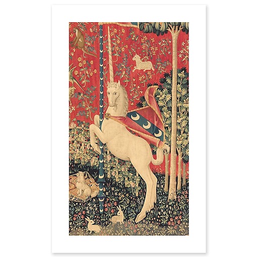 Tapestry of the Lady with Unicorn: the Taste (canvas without frame)