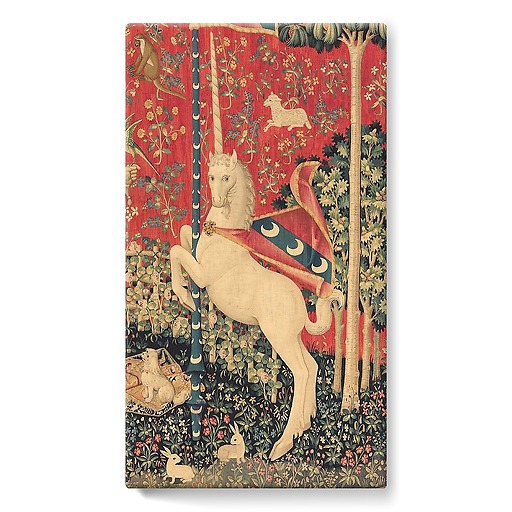 Tapestry of the Lady with Unicorn: the Taste (stretched canvas)