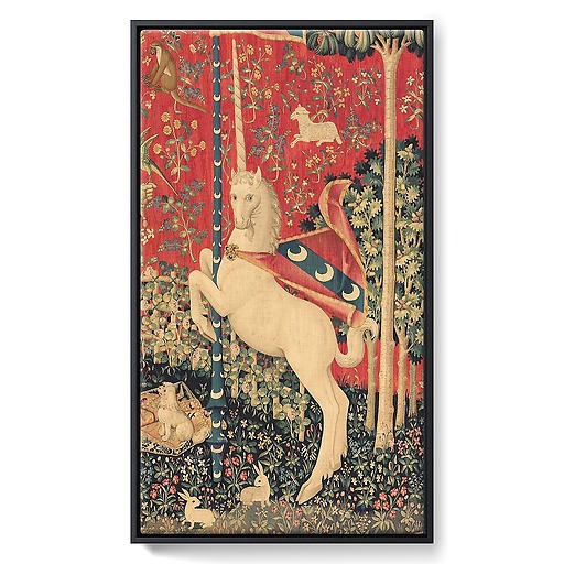Tapestry of the Lady with Unicorn: the Taste (framed canvas)