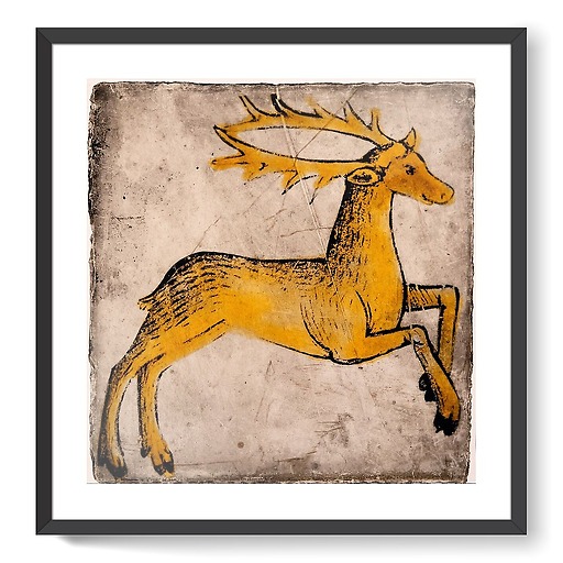 Overlapping deer (framed art prints)