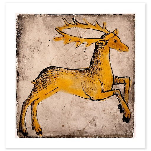 Overlapping deer (canvas without frame)