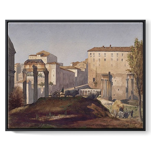 Album d'Italie, antiquités de Rome. Forum et Palatin. Vue du Forum du côté du Tabularium (toiles encadrées)