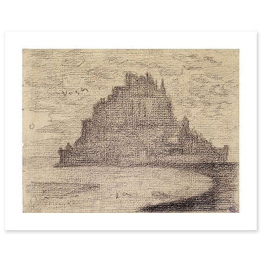 Le Mont de Saint-Michel dans la brume (affiches d'art)