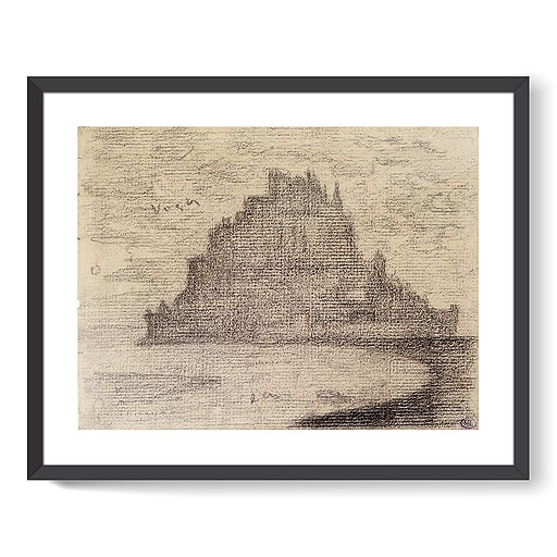 Le Mont de Saint-Michel dans la brume (affiches d'art encadrées)