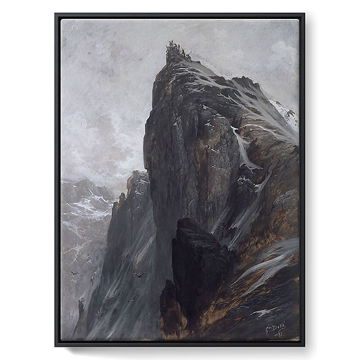 The Ascension of the Matterhorn (framed canvas)