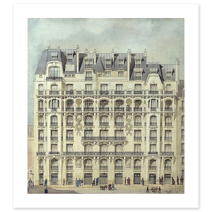 Immeuble de rapport (1, rue Huysmans, 75006 Paris) : façade, élévation (affiches d'art)