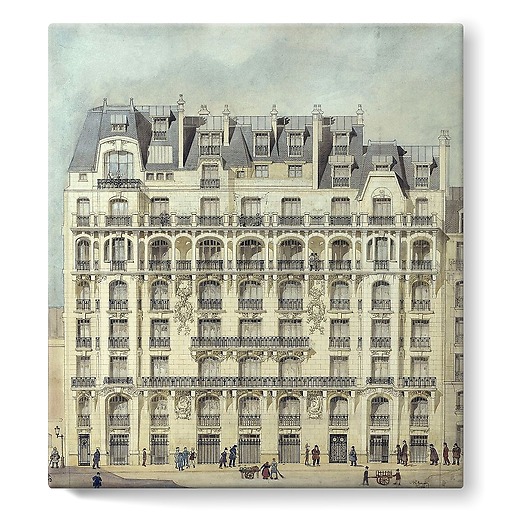 Immeuble de rapport (1, rue Huysmans, 75006 Paris) : façade, élévation (toiles sur châssis)
