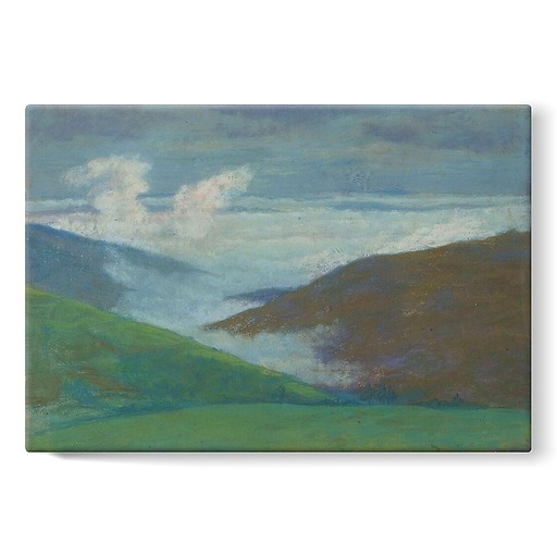 Mountain landscape with sea of clouds (stretched canvas)