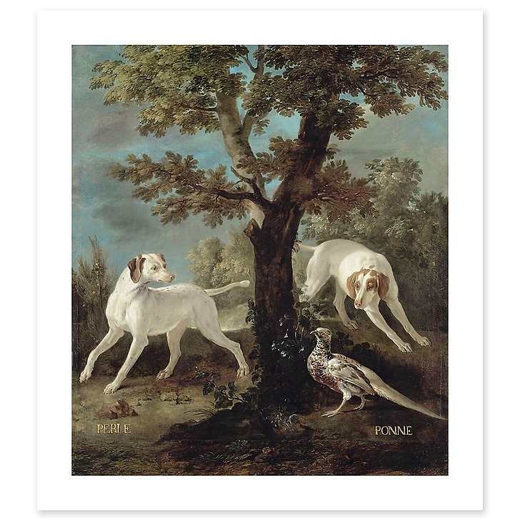 Perle and Ponne, dogs from the pack of Louis XV oudry (art prints)