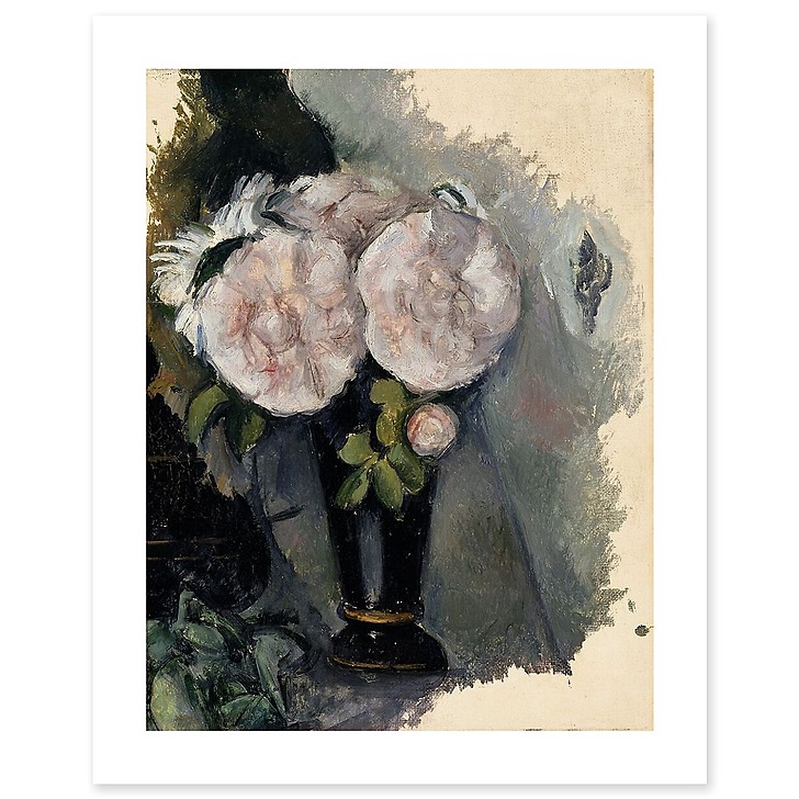 Fleurs dans un vase bleu (affiches d'art)