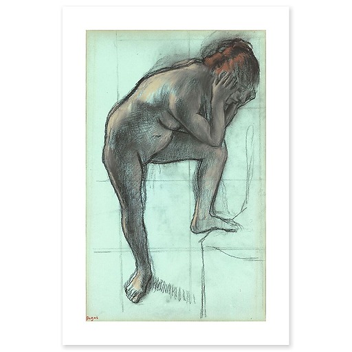 Naked woman standing up (art prints)
