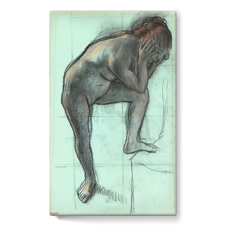Naked woman standing up (stretched canvas)