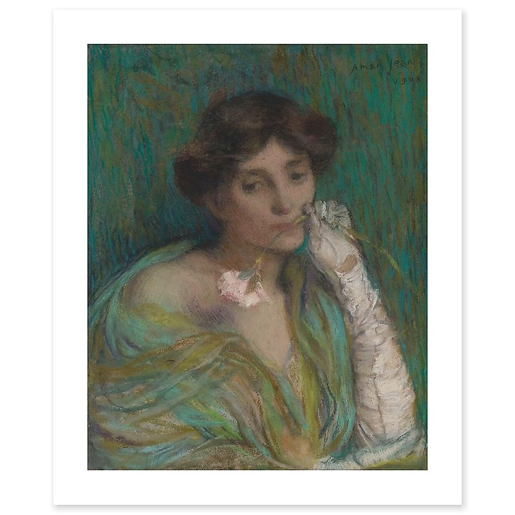 Woman with carnation (art prints)