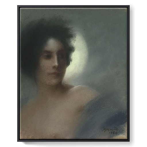 Study of a woman, or the Eclipse, or a woman with a crescent (framed canvas)