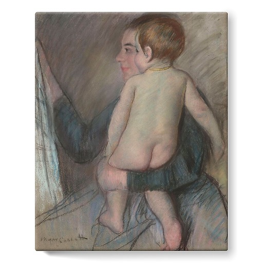 Jeune femme portant un enfant nu ou A la fenêtre (toiles sur châssis)